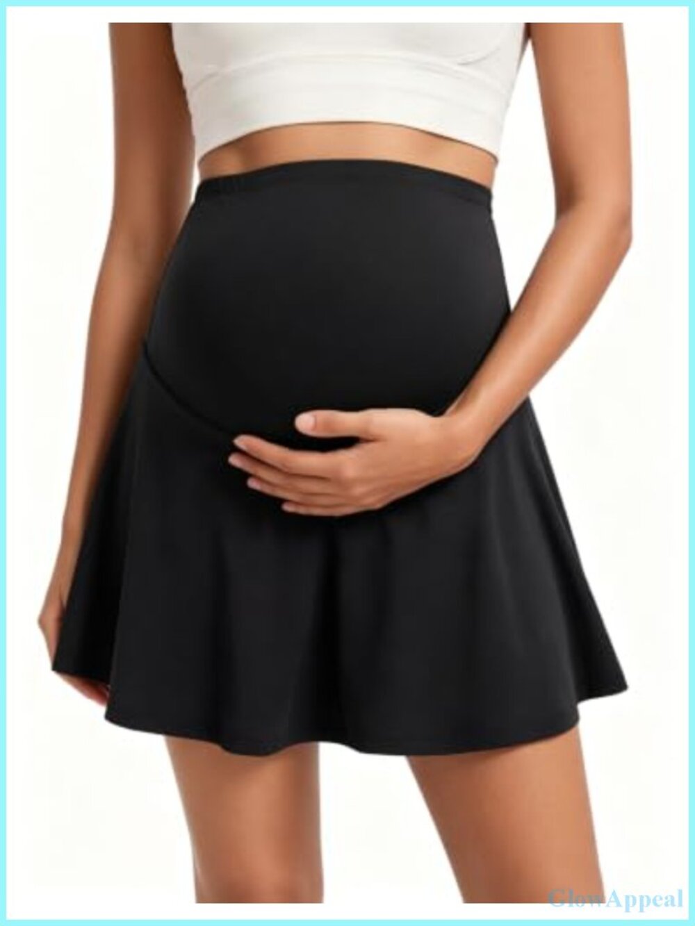 Maternity Athletic Skort with Built-in Shorts Pockets